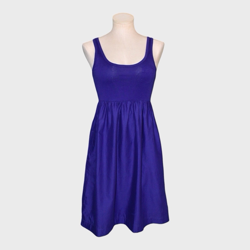 Gap Cotton Scoop Neck Fit & Flare Dress